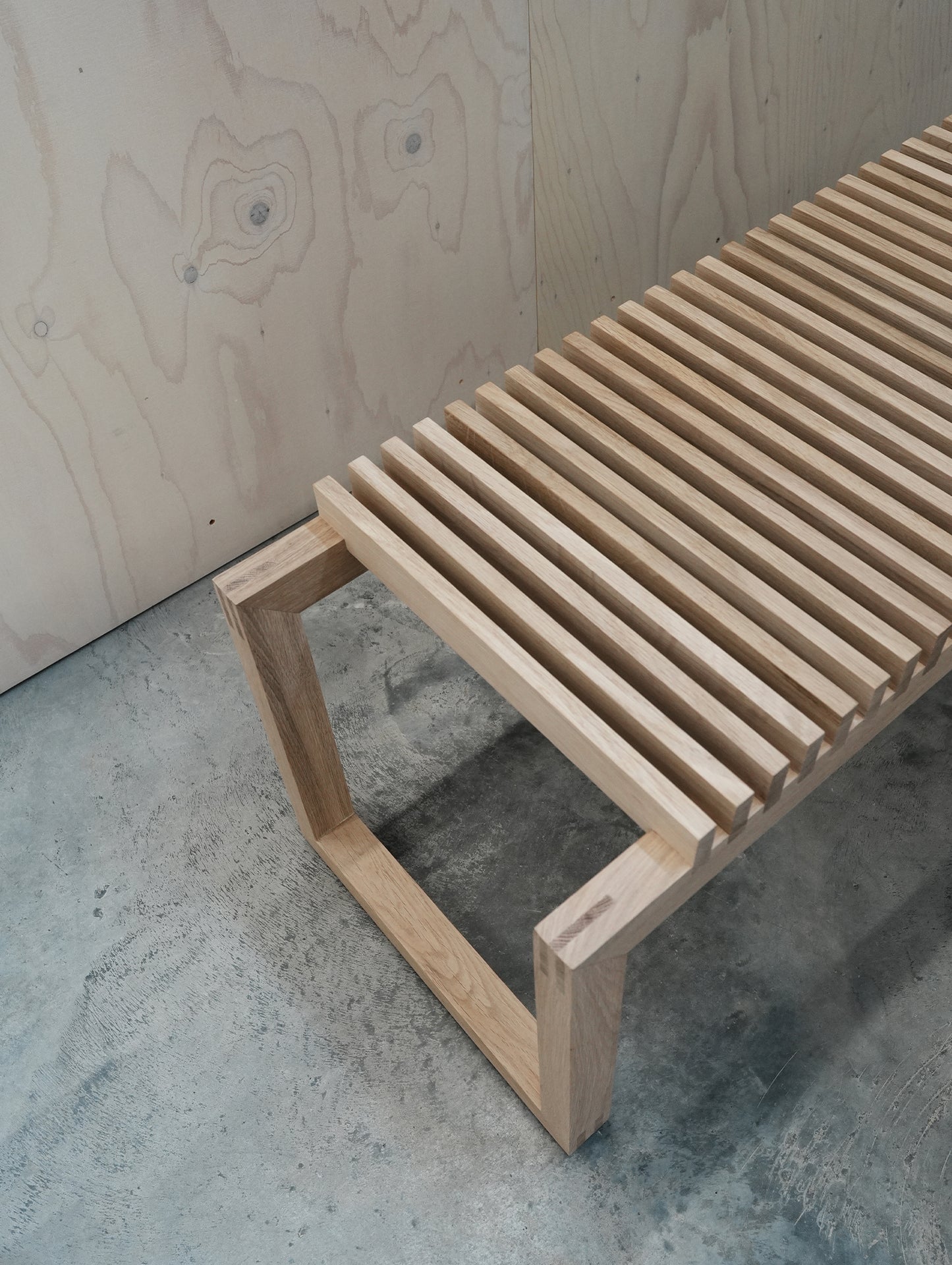 Cutter Bench / Untreated Oak / Open Box by Fritz Hansen