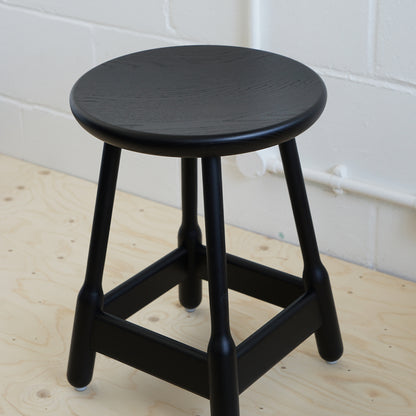 Albert Low Stool / Black Stained Ash/ Ex-Display by Massproductions