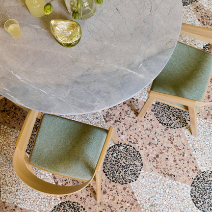 Midst Table Marble by Muuto - Grey Marble Tabletop / Grey Steel Base