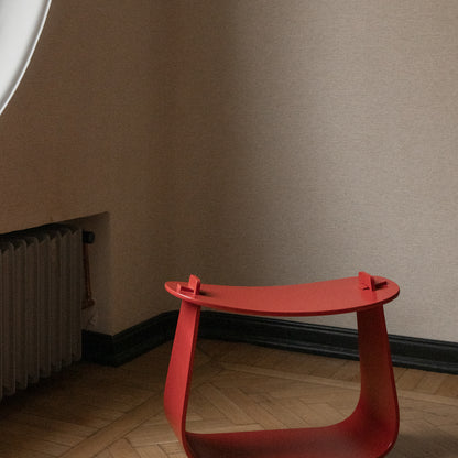 Harry Stool / Red Lacquered Oak / Ex-Display