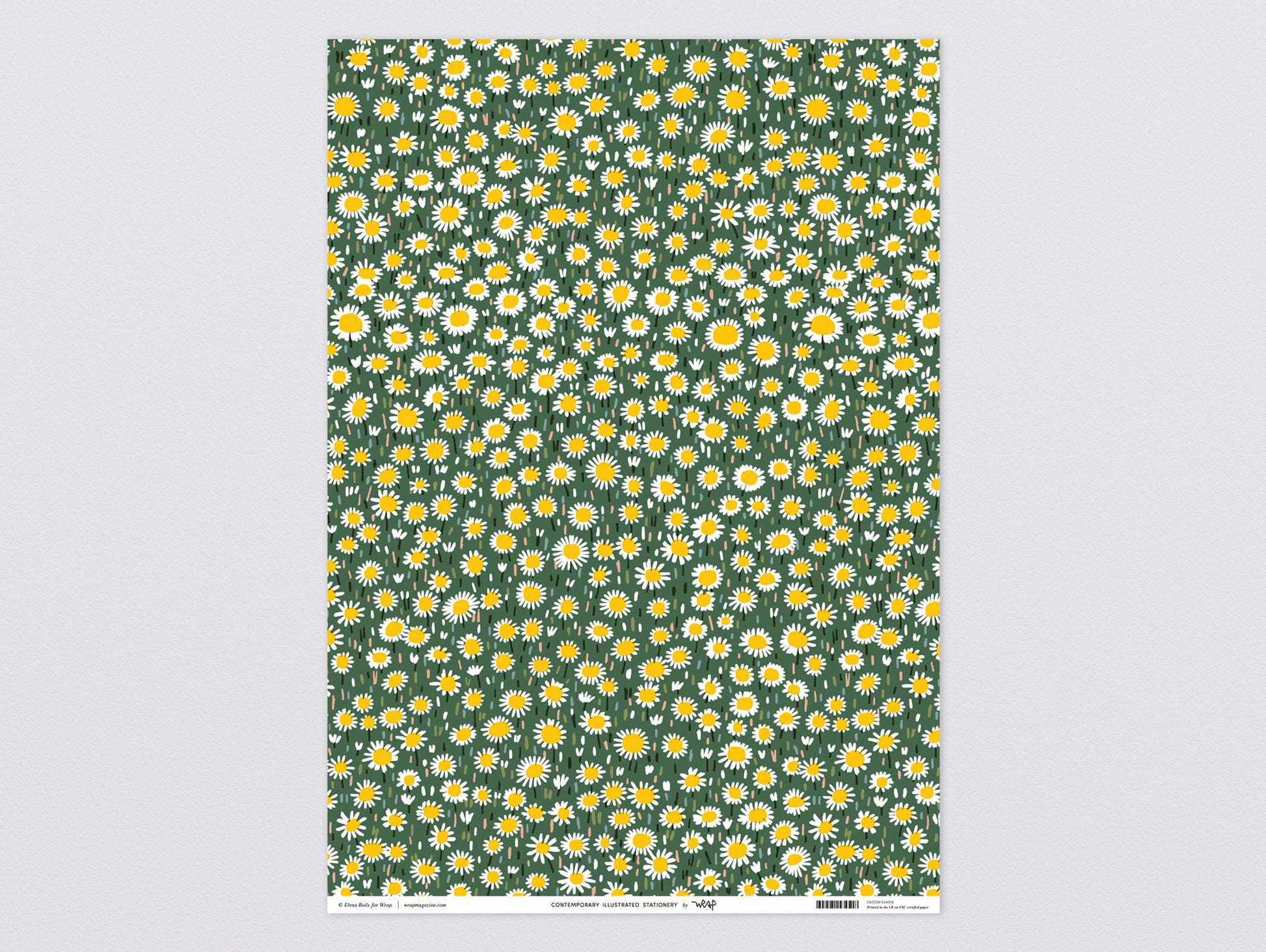 Daisies Wrapping Paper Paper by Wrap