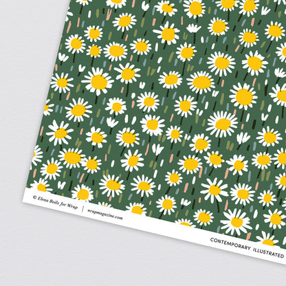 Daisies Wrapping Paper Paper by Wrap