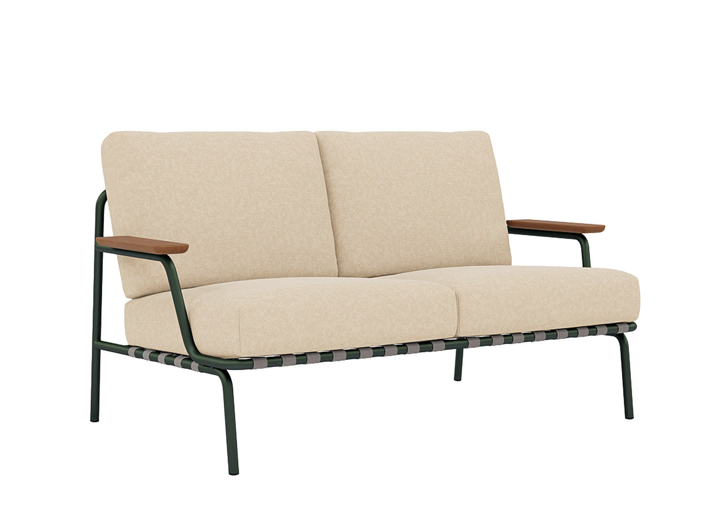 Settle 2-Seater Sofa by Muuto / Dark Green Frame / Laze 01