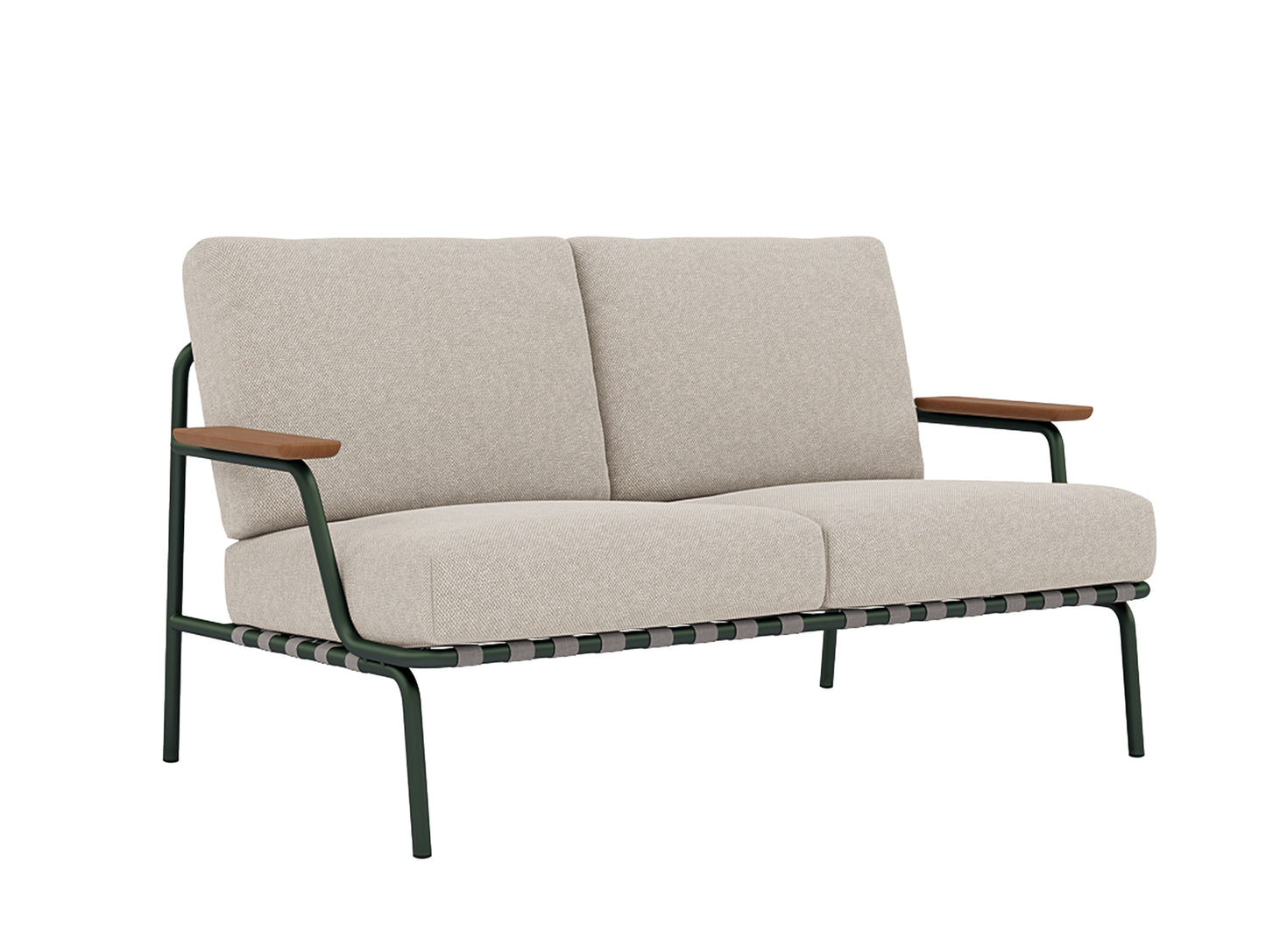 Settle 2-Seater Sofa by Muuto / Dark Green Frame / Laze 04