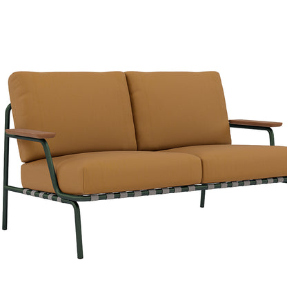 Settle 2-Seater Sofa by Muuto / Dark Green Frame / Ribbed Weave 11
