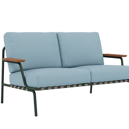 Settle 2-Seater Sofa by Muuto / Dark Green Frame / Ribbed Weave 17