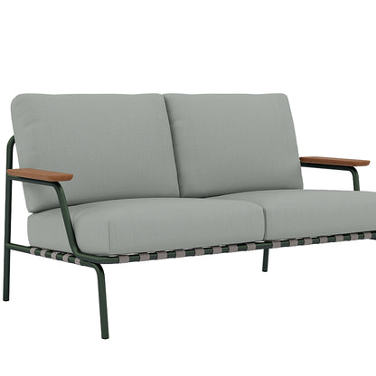 Settle 2-Seater Sofa by Muuto / Dark Green Frame / Ribbed Weave 20