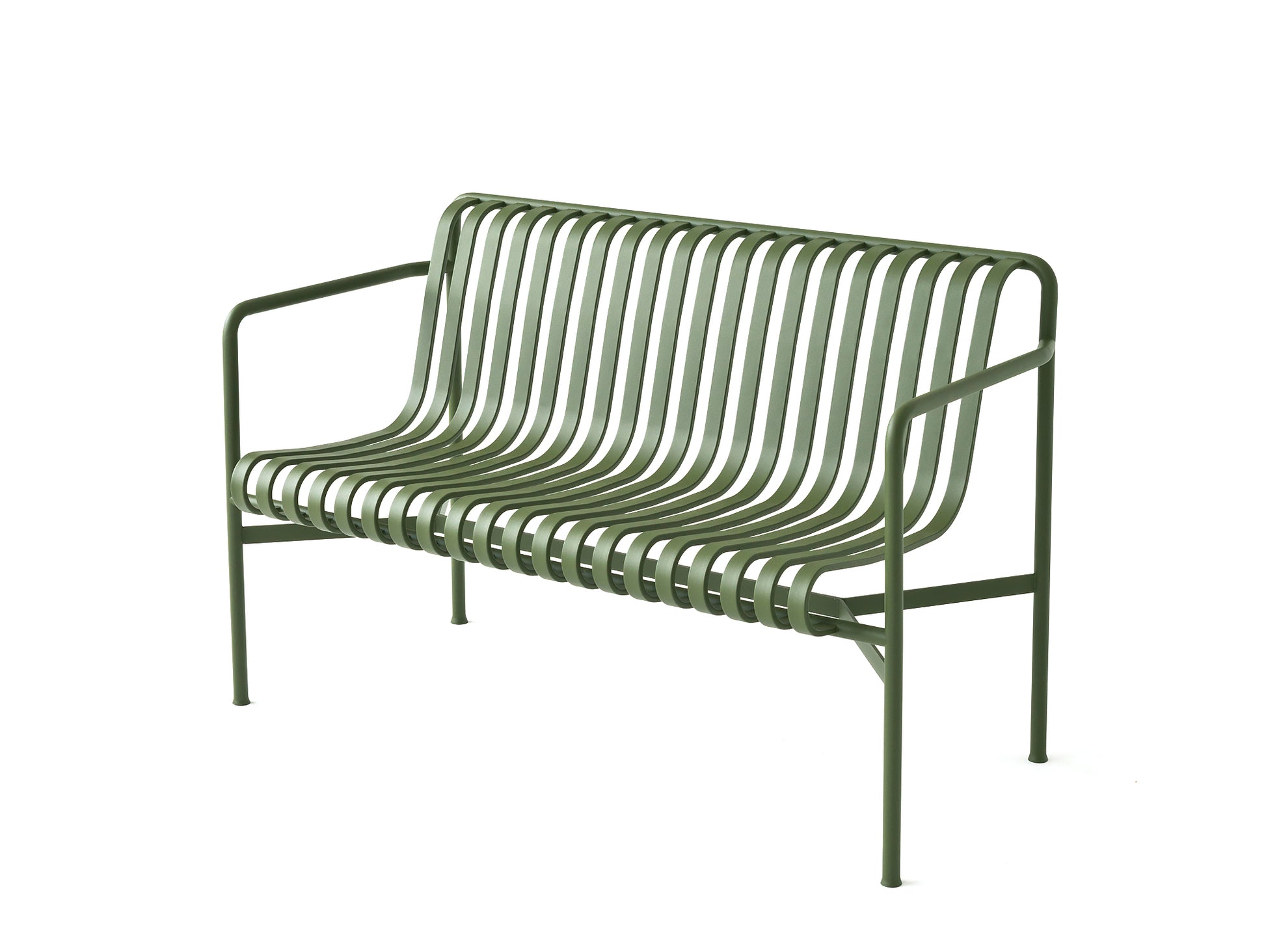 Palissade Dining Bench With Armrest / Olive