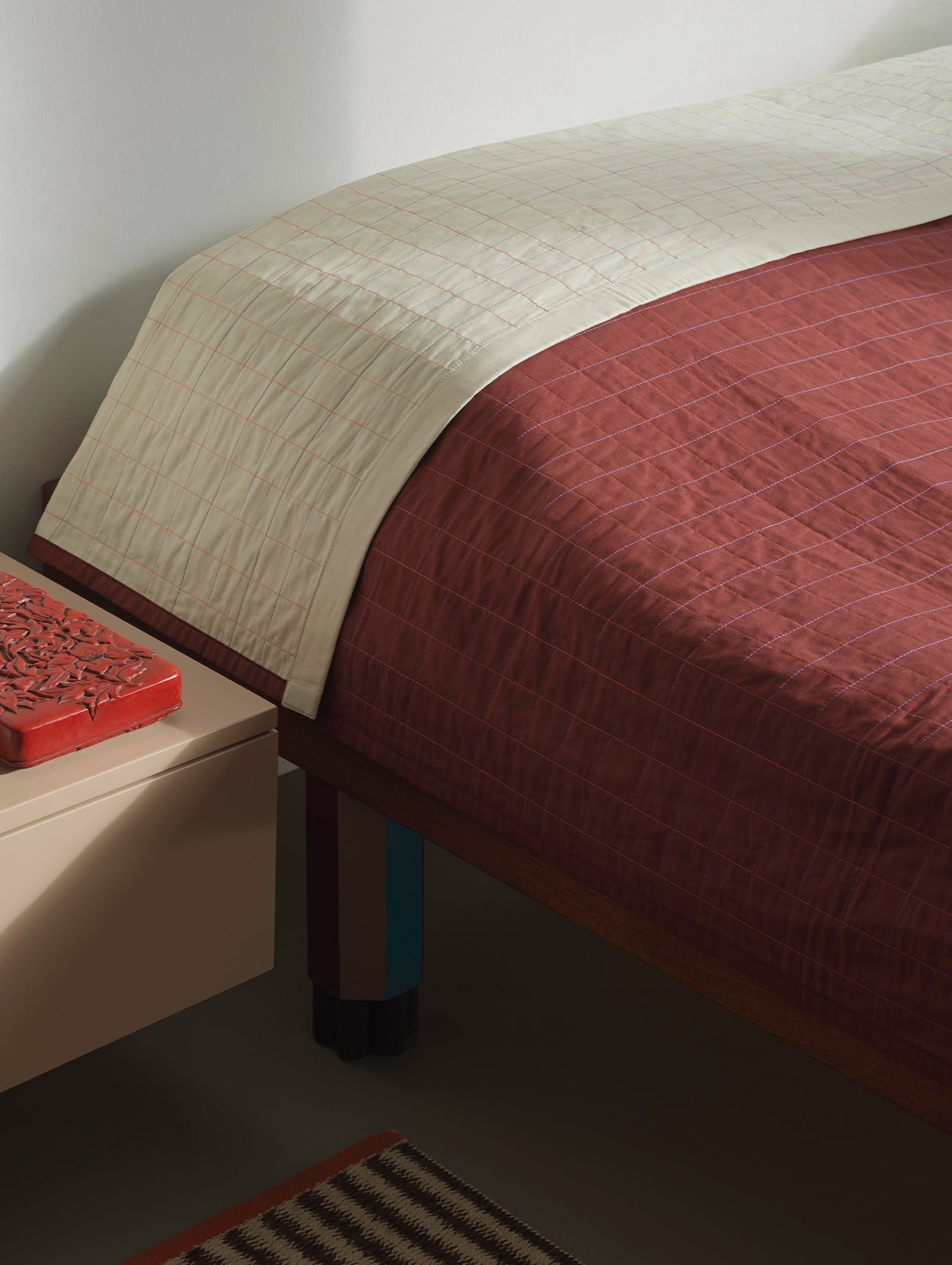 Dori Bedspread by HAY - Maroon