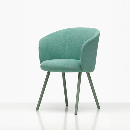 Mikado Mikado Armchair by Vitra - Mint Powder-Coated Aluminium / Dumet 27 Pale Blue Emerald (F80)