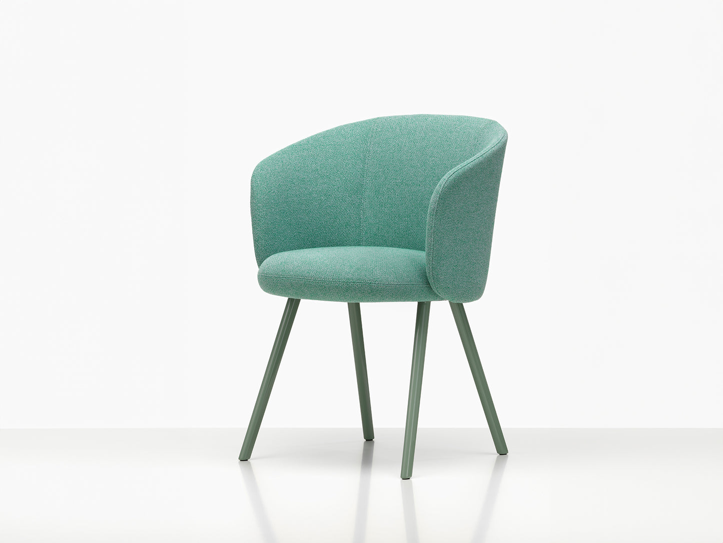 Mikado Mikado Armchair by Vitra - Mint Powder-Coated Aluminium / Dumet 27 Pale Blue Emerald (F80)