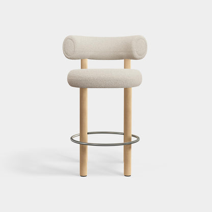 Fat Counter Stool by Tom Dixon - Lacquered Oak / Elle 200