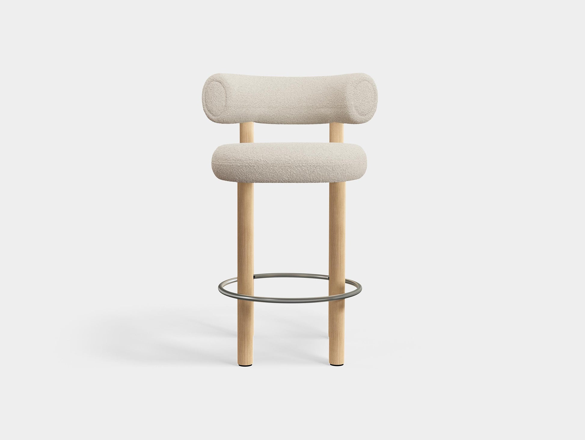 Fat Counter Stool by Tom Dixon - Lacquered Oak / Elle 200