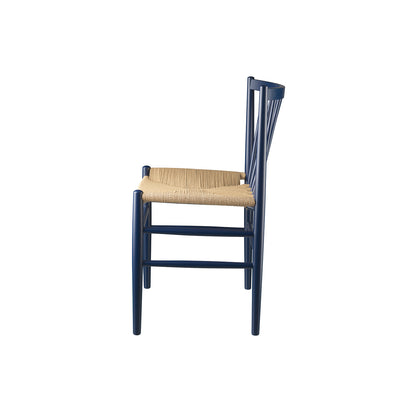 J80 Chair by FDB Mobler - Steel Blue Painted Beech