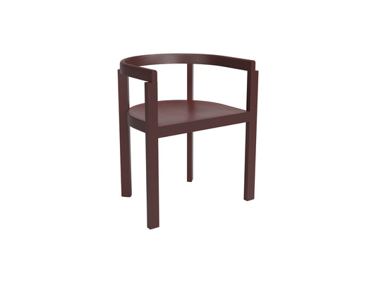 After Chair by Fritz Hansen - Burgundy Coloured Ash