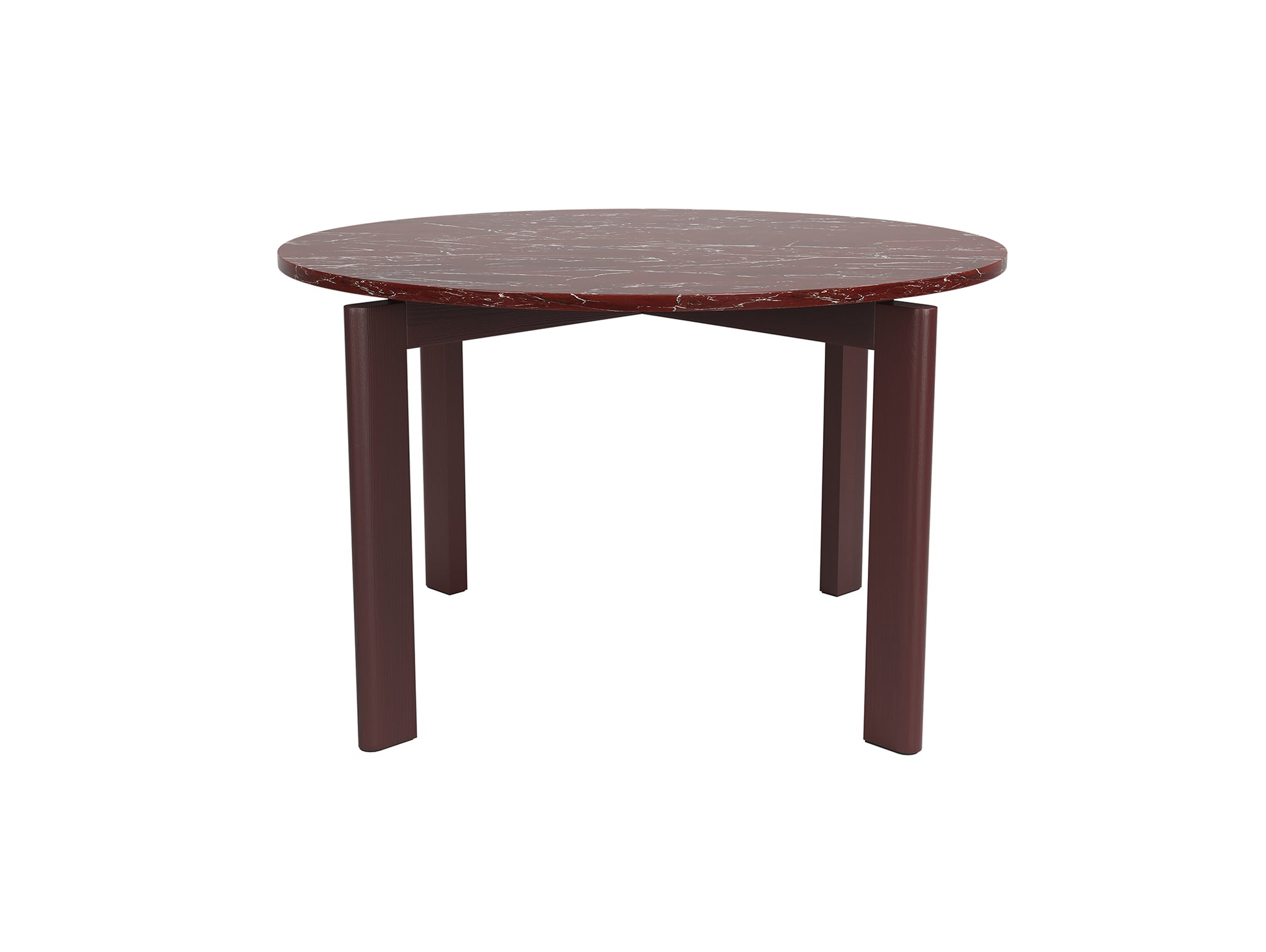 After Dining Table by Fritz Hansen - MA410 (Red-White Honed Marble)