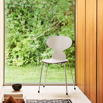 Ant Chair 4 Legs by Fritz Hansen - Pale Grey Ash Veneer Shell / Pale Grey Base