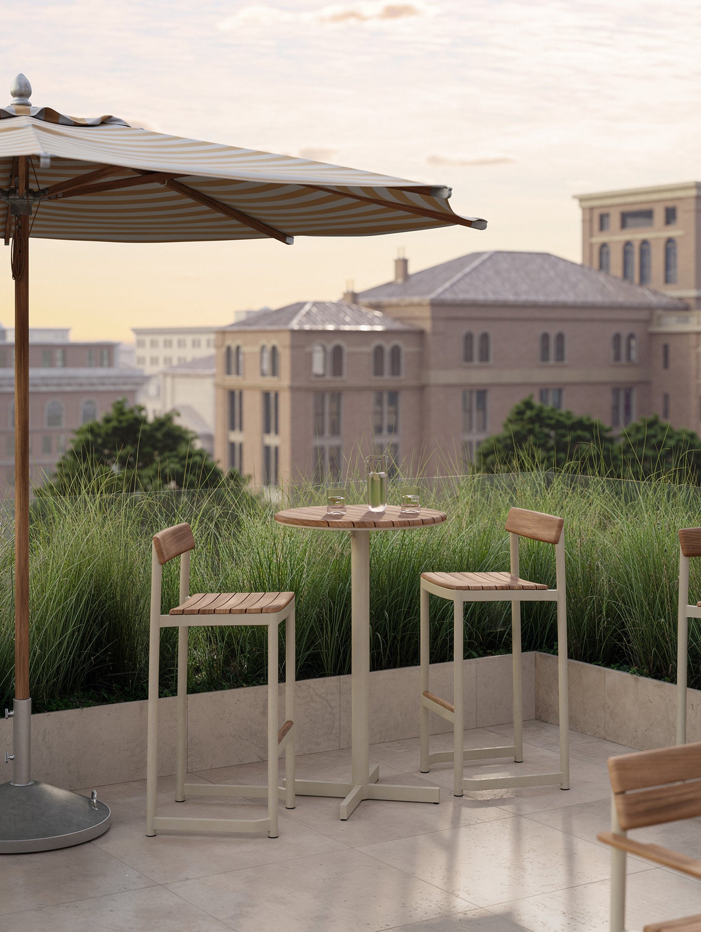 Pelagus High Table by Fritz Hansen - H105 cm / Light Ivory