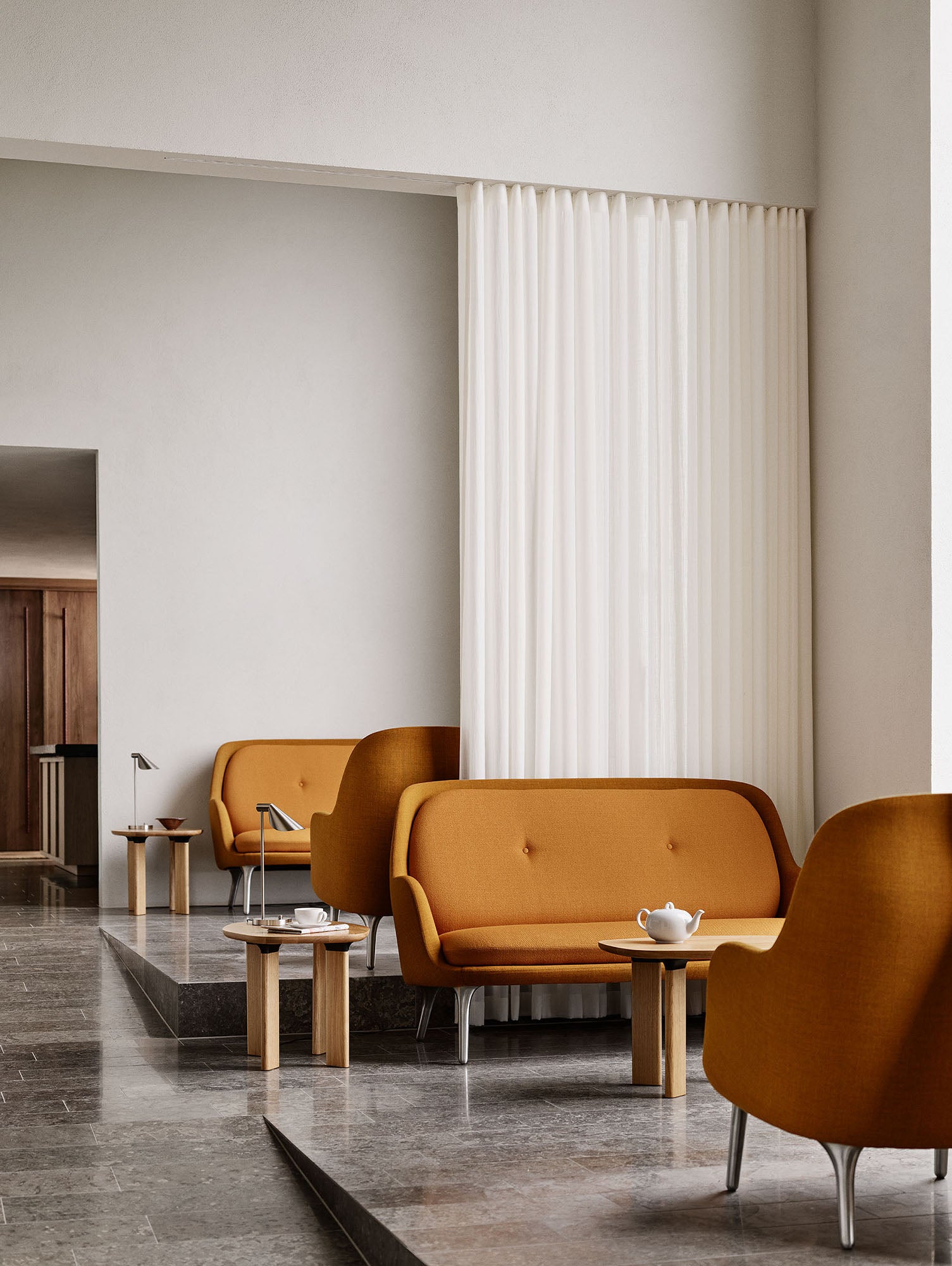 Fri 2-Seater Sofa by Fritz Hansen - JH140/ Shell: Remix 3 422 / Cushions: Vidar 4 472
