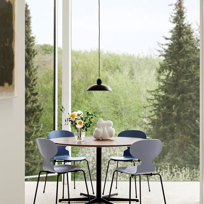 Ant Chair 4 Legs by Fritz Hansen - Coloured Lavender Blue with Brown Bronze Base / Coloured Dusk Blue with Brown Bronze Base