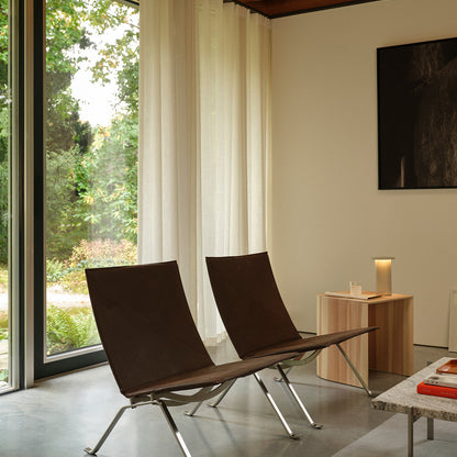 PK22 Lounge Chair  Anniversary Edition by Fritz Hansen - Dark Brown Haze Leather