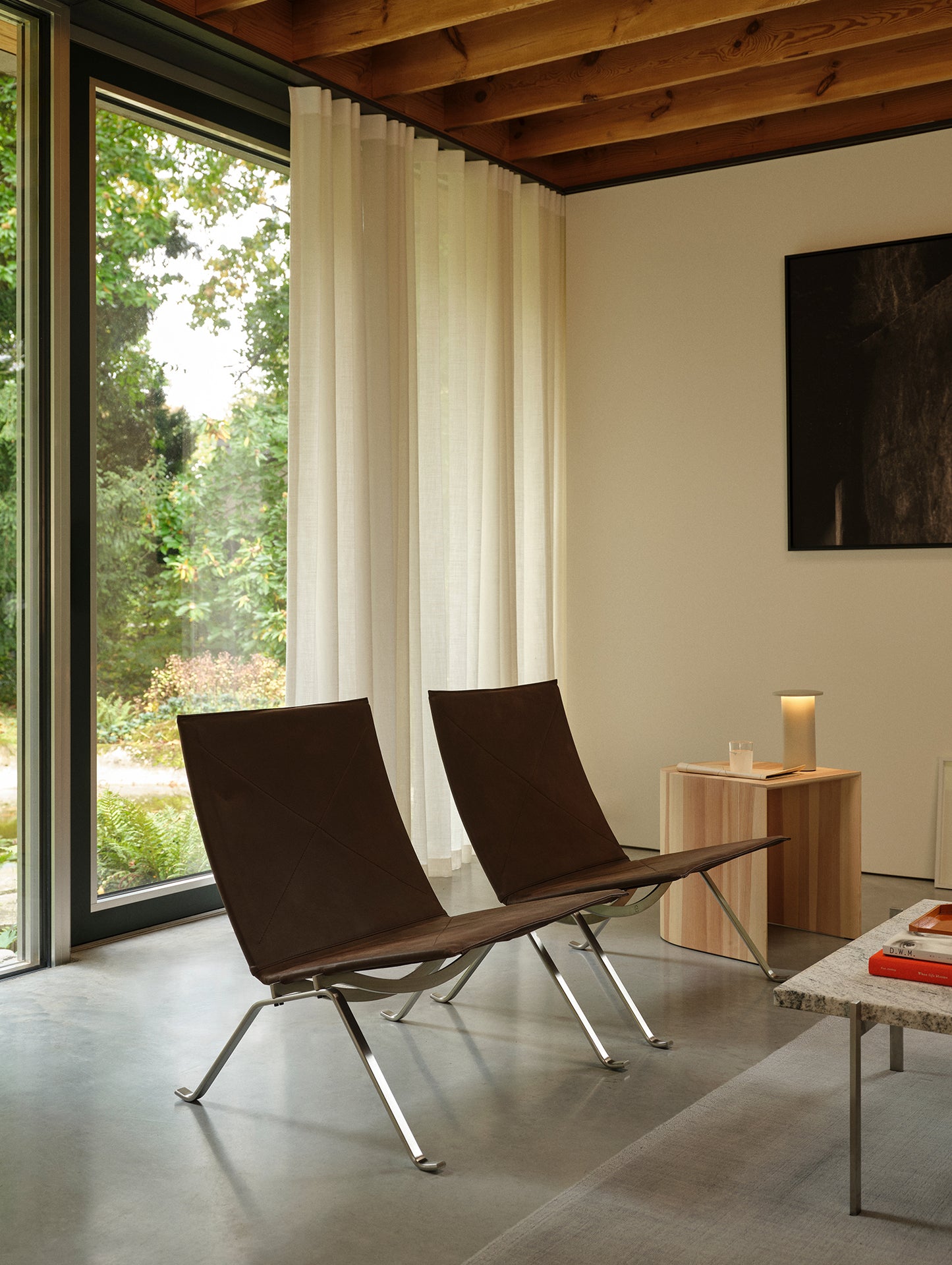 PK22 Lounge Chair  Anniversary Edition by Fritz Hansen - Dark Brown Haze Leather