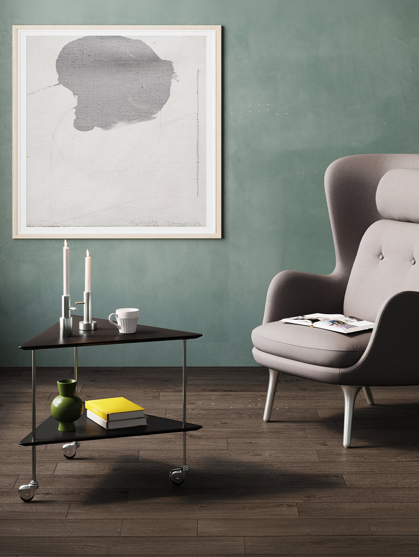 AJ Trolley by Fritz Hansen - Black Coloured Ash Veneer