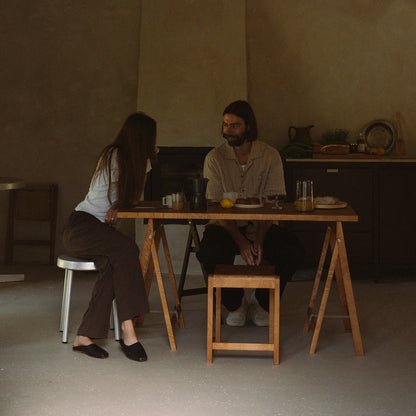 Folding Flat Trestle Table by Frama