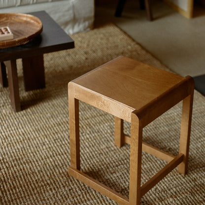 Low Stool 01 by Frama - Warm Brown Oiled Birch Wood