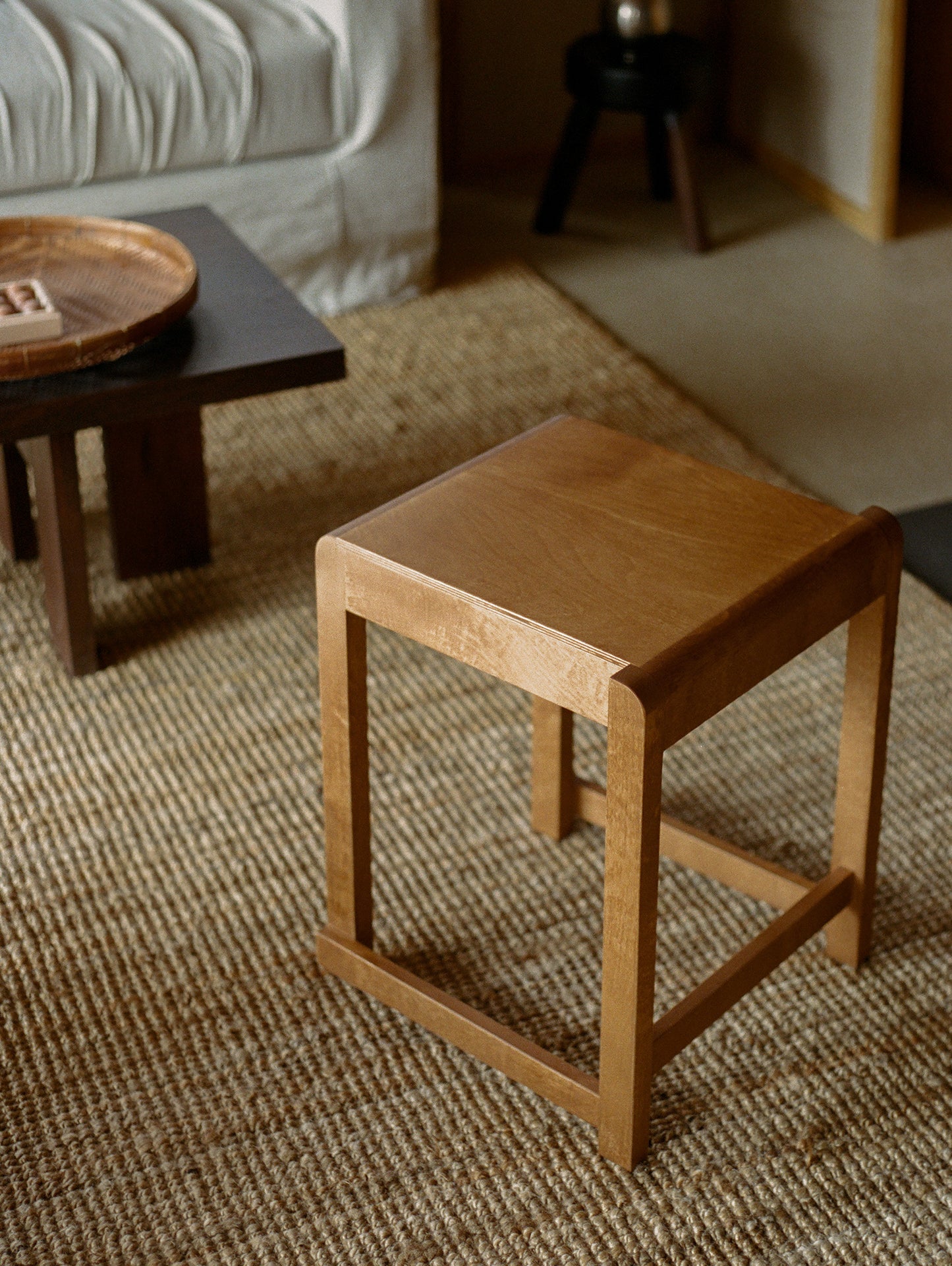 Low Stool 01 by Frama - Warm Brown Oiled Birch Wood