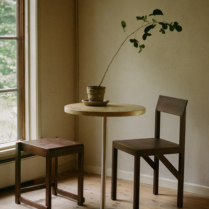 Low Stool 01 by Frama - Dark Brown Oiled Birch Wood