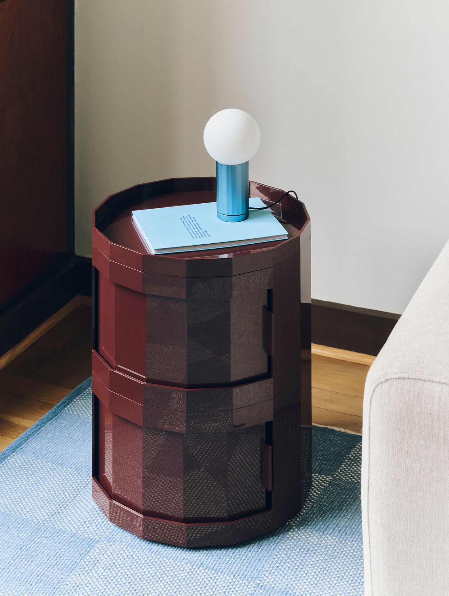 Facet Cabinet 20 by HAY - Burgundy