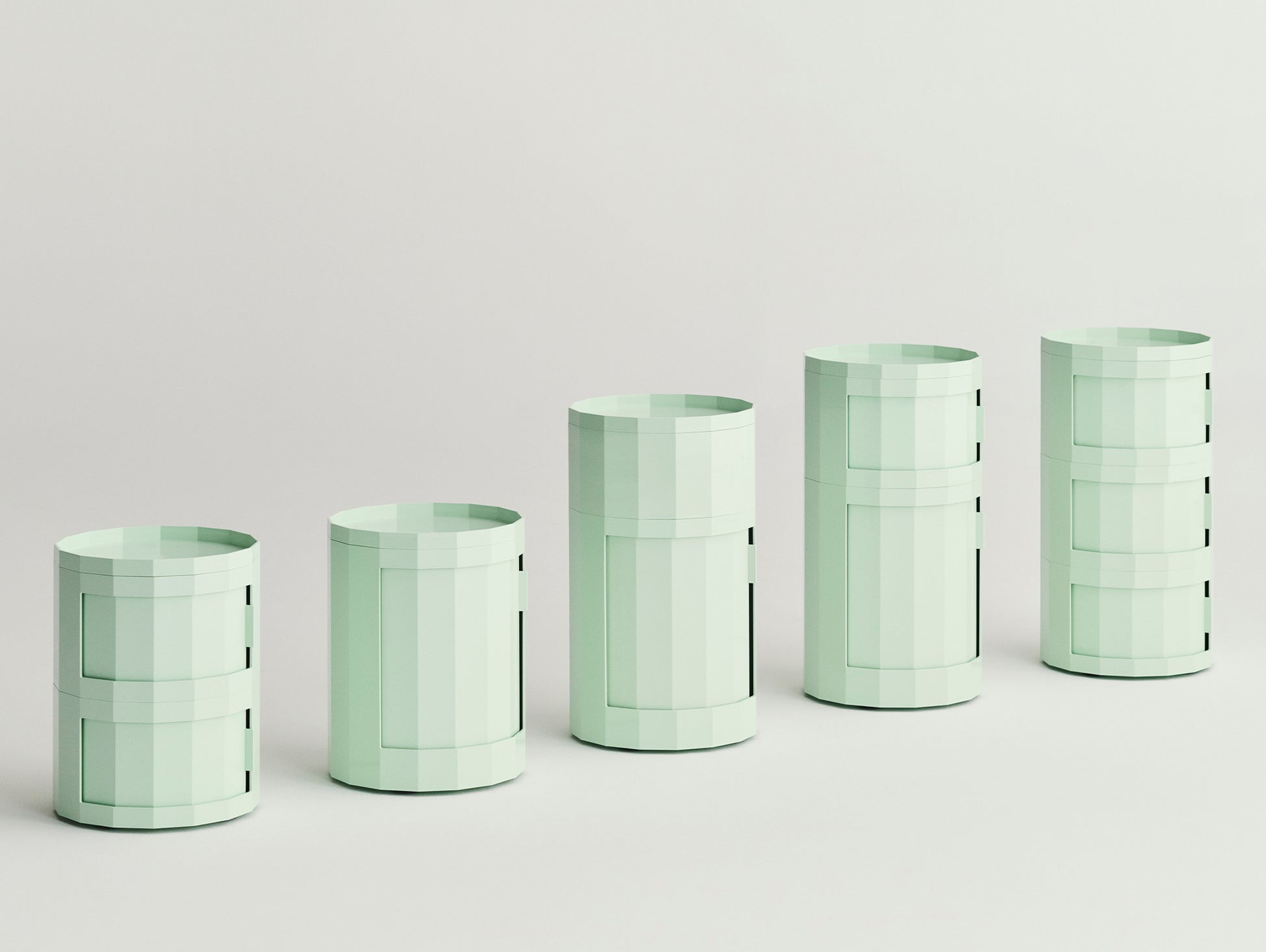 Facet Cabinet by HAY - Soft Mint