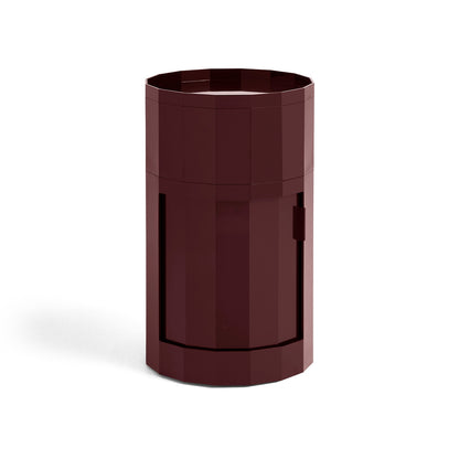 Facet Cabinet High by HAY - Burgundy