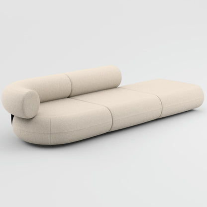 Fat 3-Seater Modular Sofa by Tom Dixon - Right Open End /  Left Armrest / Tom Dixon Boucle 101