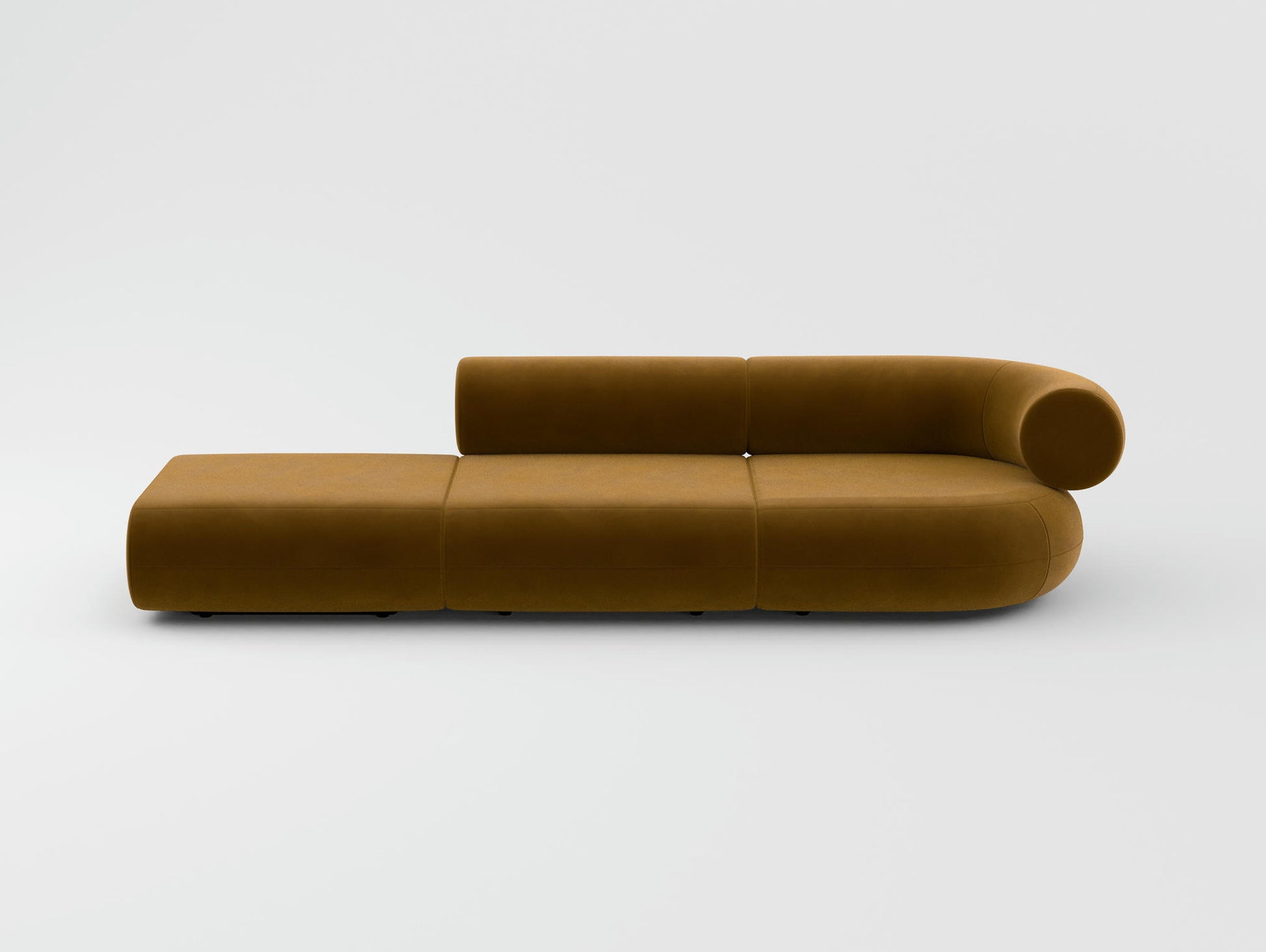 Fat 3-Seater Modular Sofa by Tom Dixon - Left Open End /  Right Armrest / Tom Dixon Velvet 132