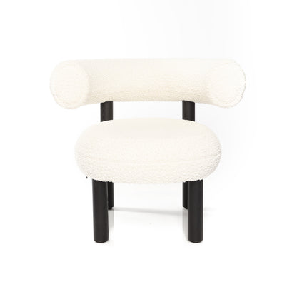 Fat Lounge Chair Wood by Tom Dixon - Black Stained Ash / Elle 200