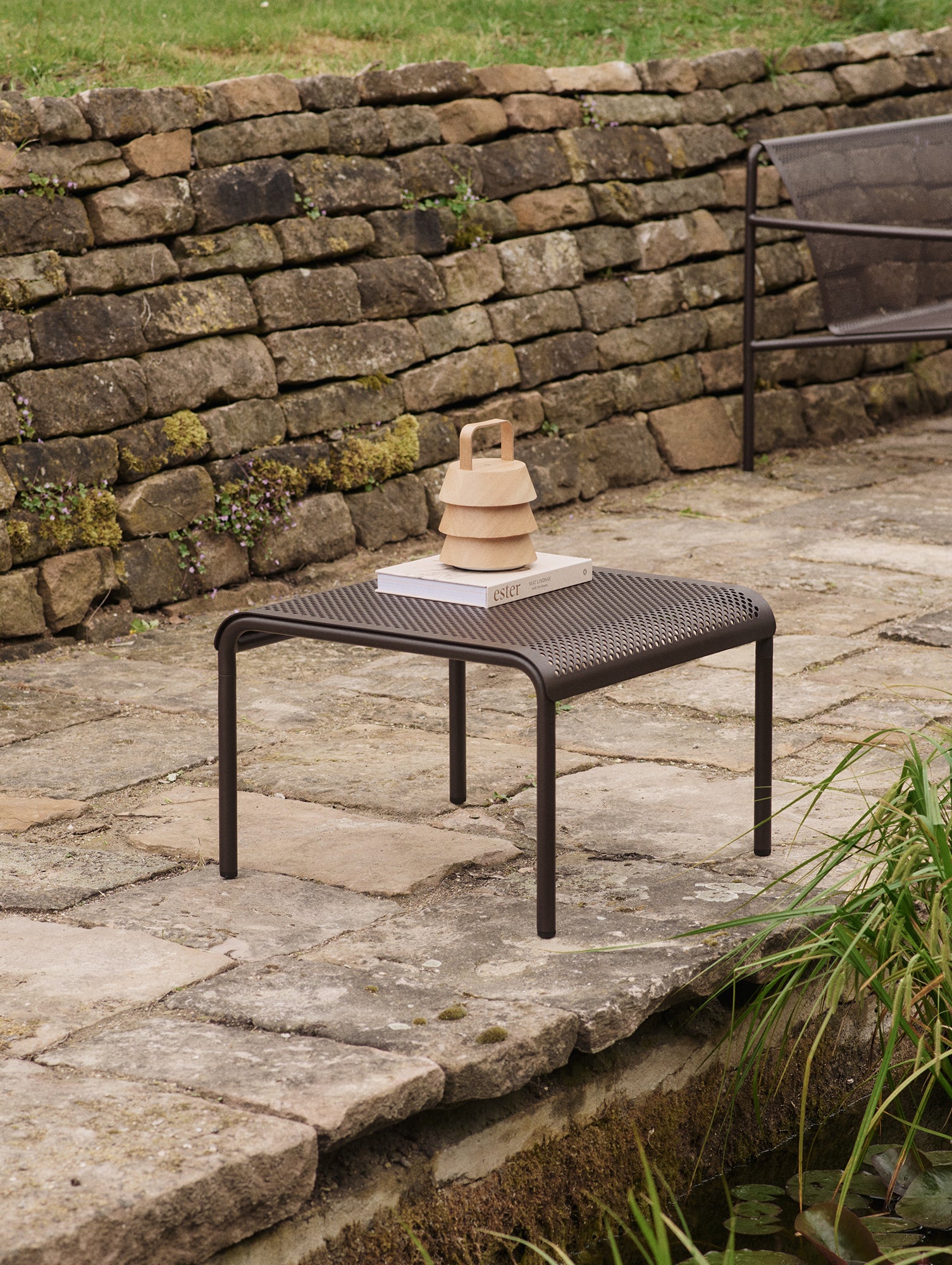 Dapple Low Table by Ferm Living - 57x57 cm / Dark Chocolate