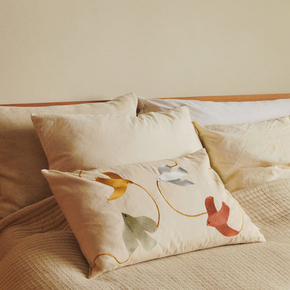 Swif Bird Embroidered Cushion by Ferm Living