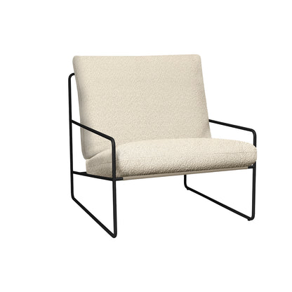 Desert 1-Seater Sofa by Ferm Living - Black Frame / Pure Boucle