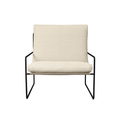 Desert 1-Seater Sofa by Ferm Living - Black Frame / Pure Boucle