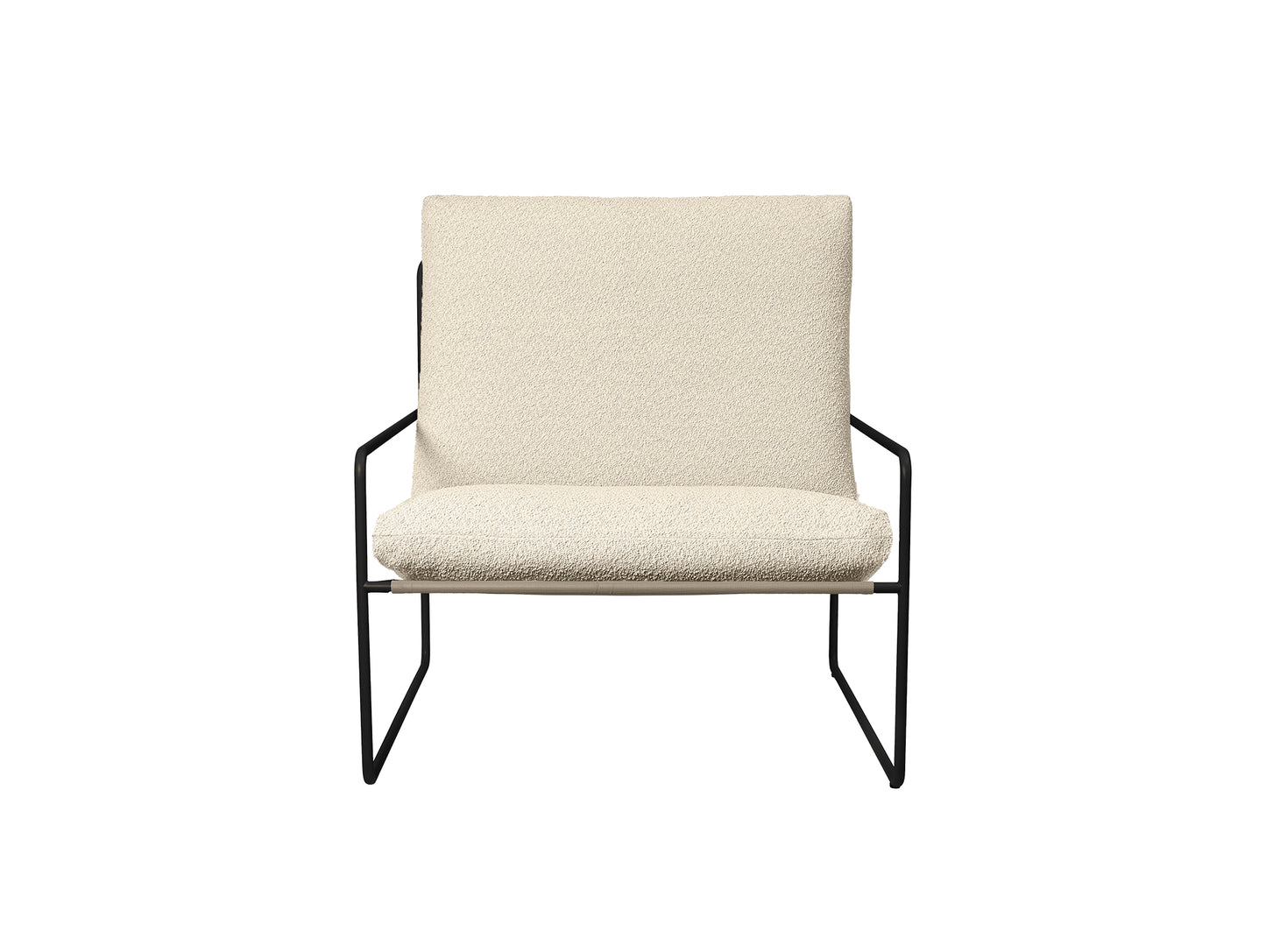 Desert 1-Seater Sofa by Ferm Living - Black Frame / Pure Boucle