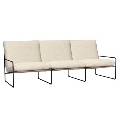 Desert 3-Seater Sofa by Ferm Living - Dark Frame / Pure Boucle