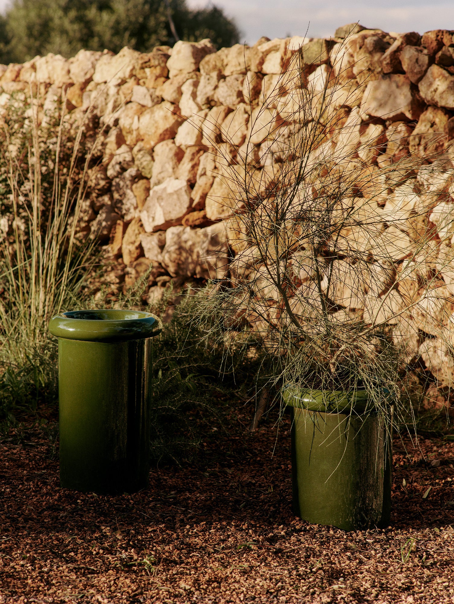 Rollo Pot by Ferm Living - Moss Green