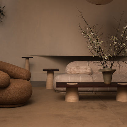 Orbo Lounge Chair by Ferm Living - Raw Boucle