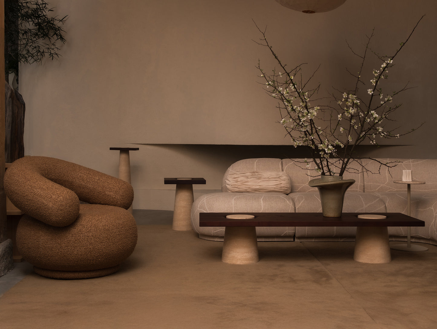 Orbo Lounge Chair by Ferm Living - Raw Boucle