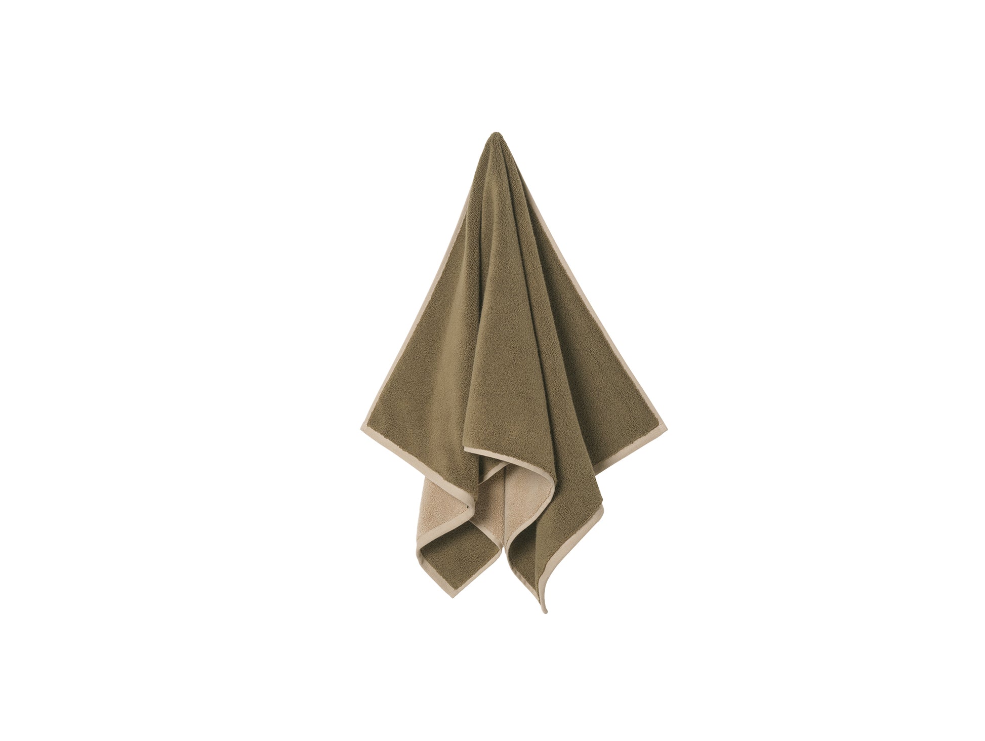 Ekko Bath Towel by Ferm Living - Olive / Cashmere