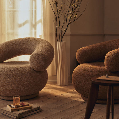 Orbo Lounge Chair by Ferm Living - Raw Boucle