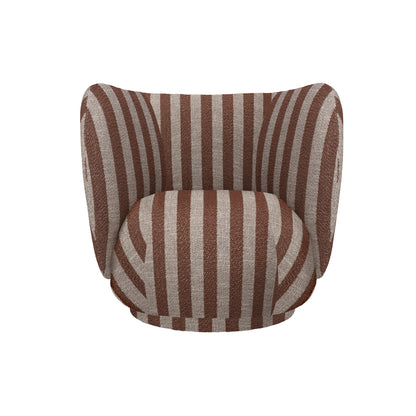 Rico Lounge Chair by Ferm Living - Swivel Base / Louisiana Sand Chocolate