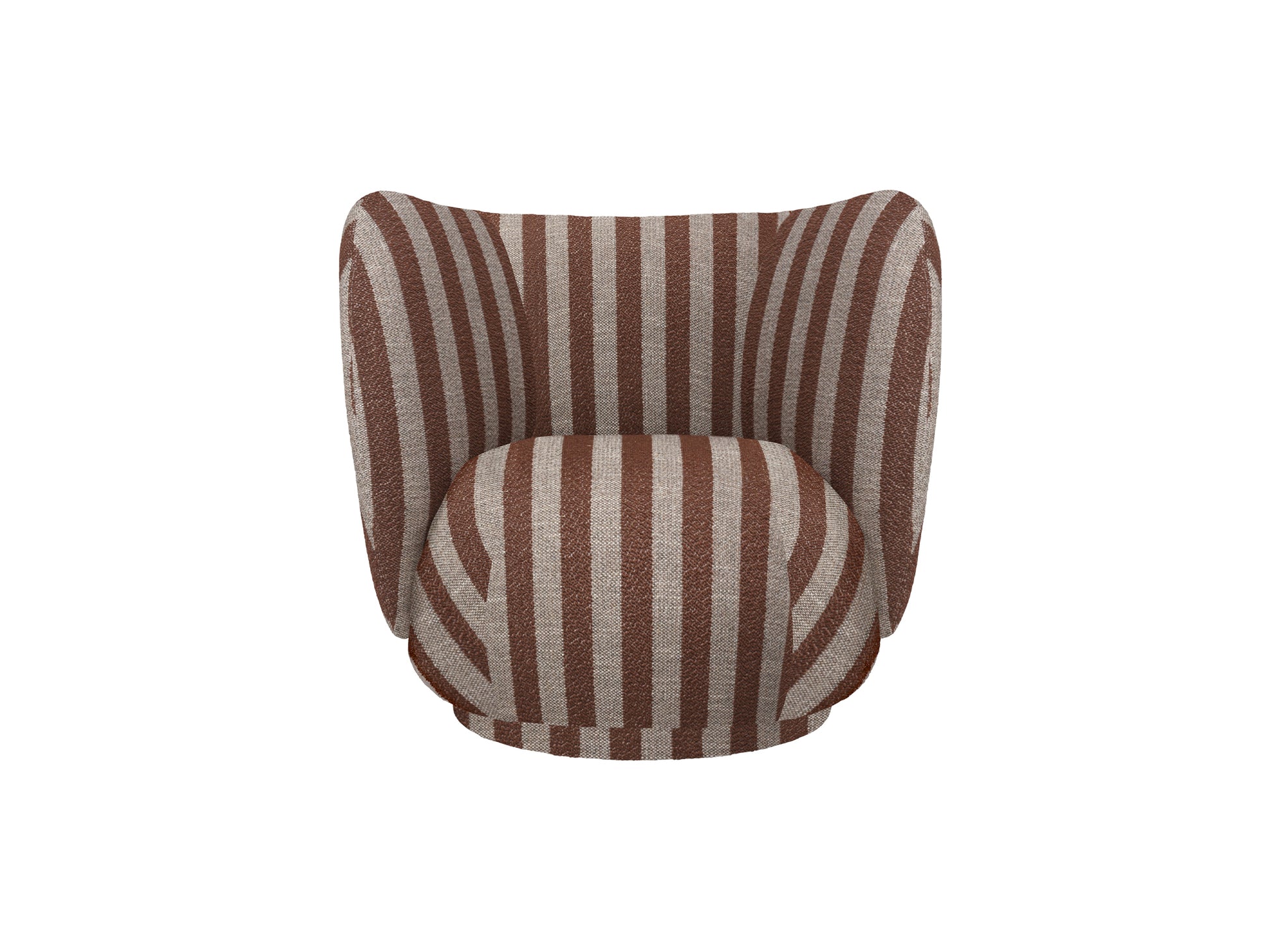 Rico Lounge Chair by Ferm Living - Swivel Base / Louisiana Sand Chocolate